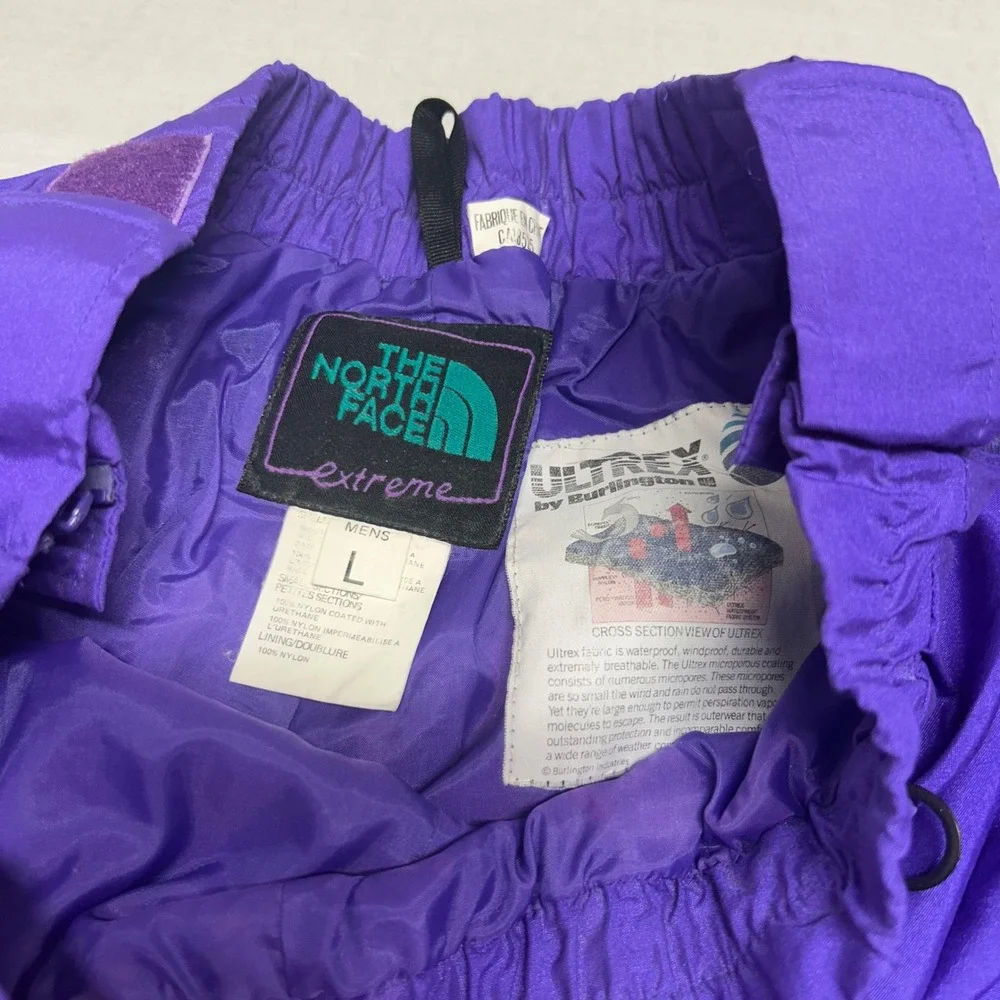 Vintage The North Face Extreme Ski Pants Mens Large Purple Ultrex Full Zip 90s